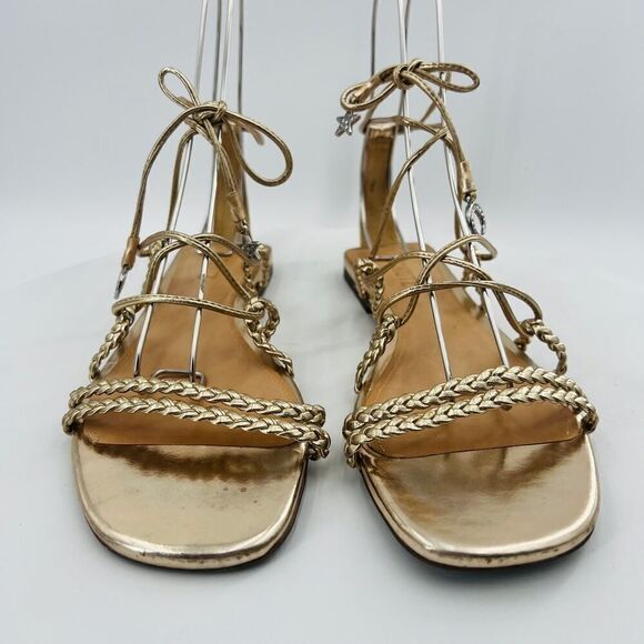 Schutz Lunah Braided Flat Gladiator Sandals Size 9.5B - Picture 7 of 13